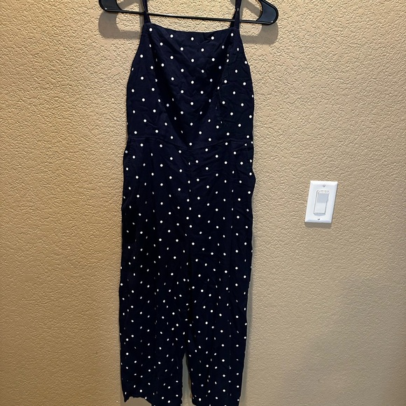 Navy Polka Dot Jumpsuit Old Navy Small - Picture 2 of 3